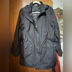 The North Face Black Trench Coat Water-Resistant Mid-Length